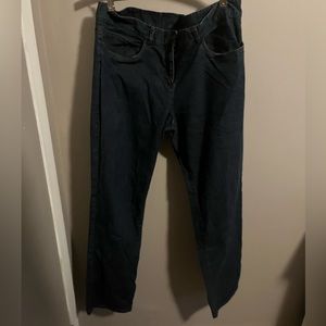 Eileen Fisher stretch denim ladies large straight leg dark denim